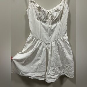 White garage summer dress